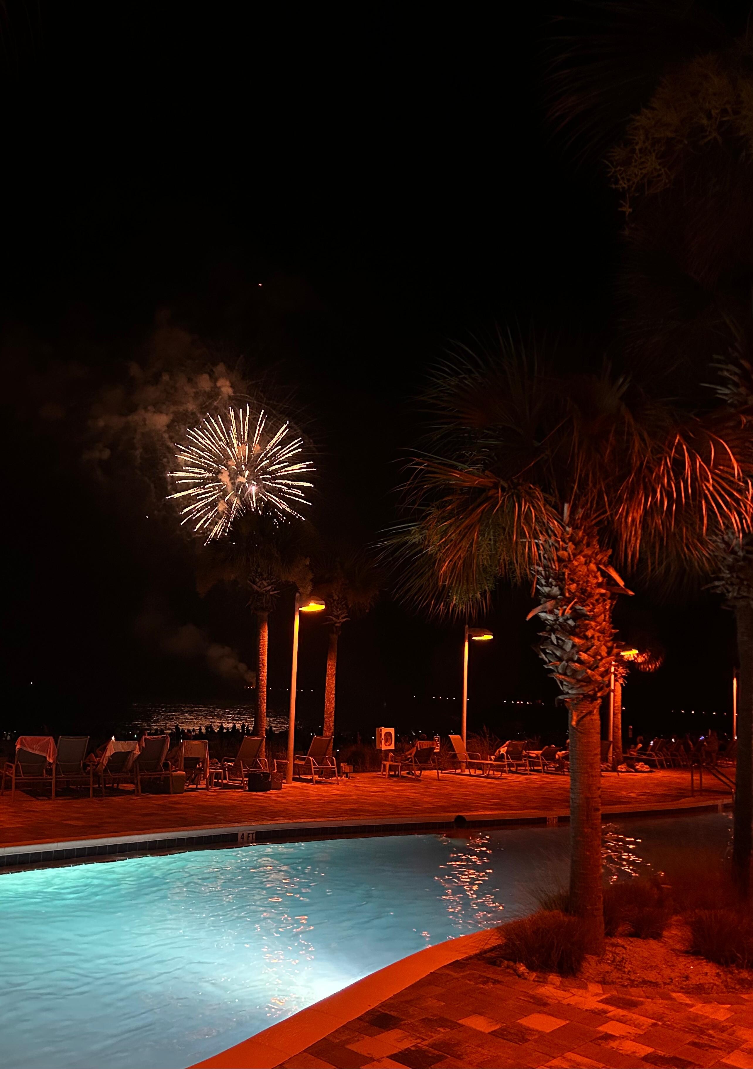 Our view of pier fireworks. 
