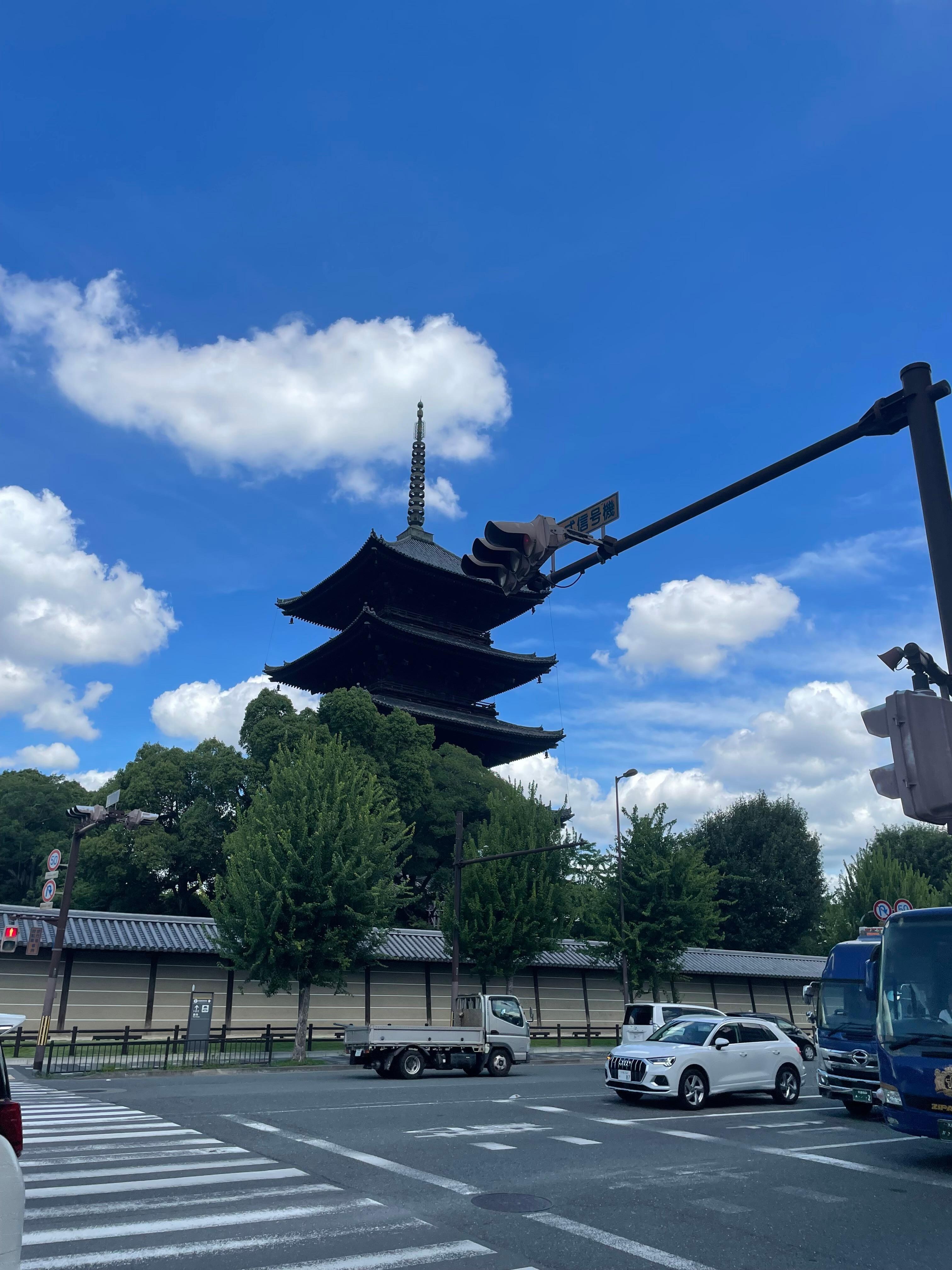 Walk down the street Toji Temple 5mins walk.