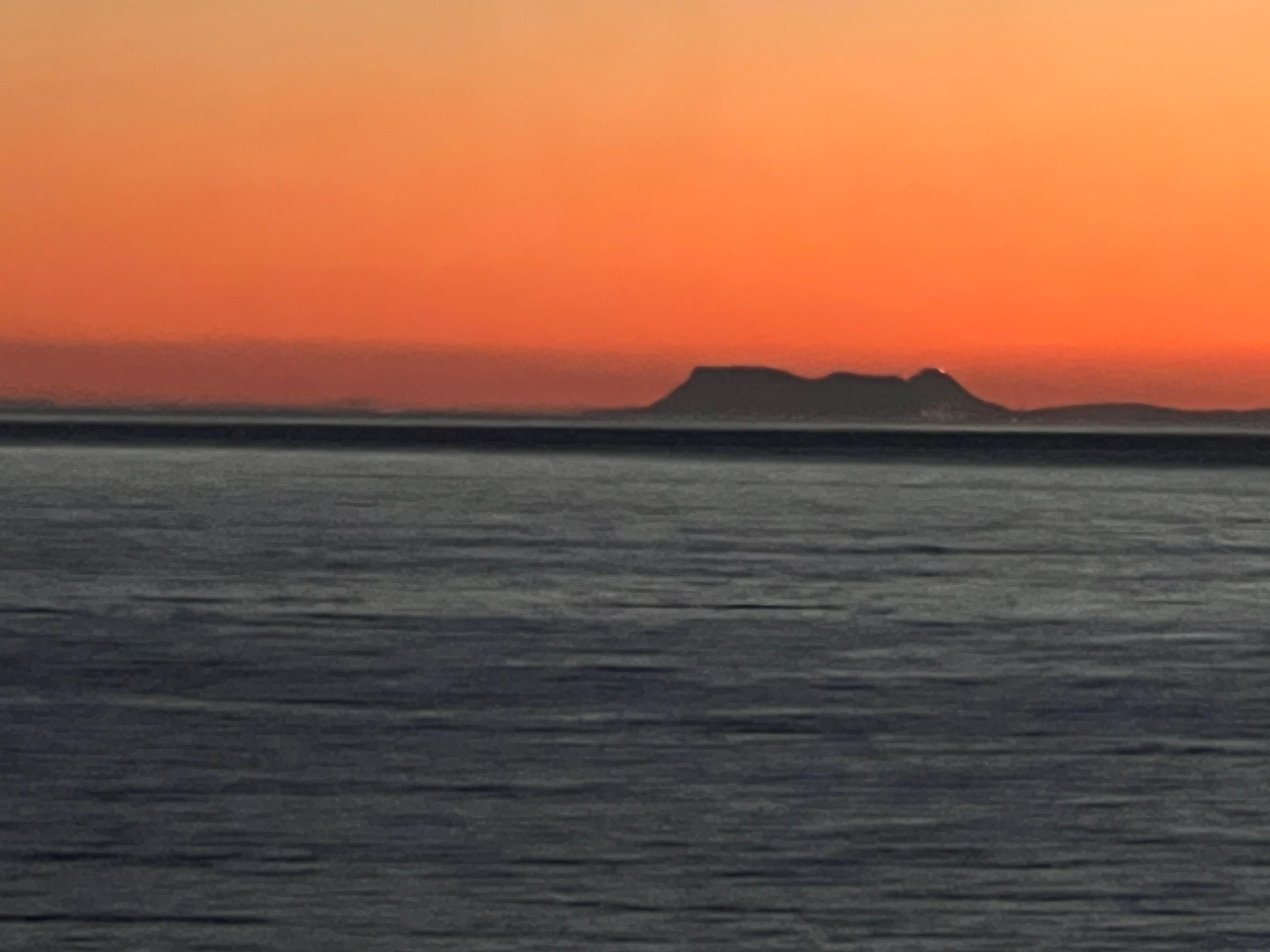 GIbraltar at sunset.