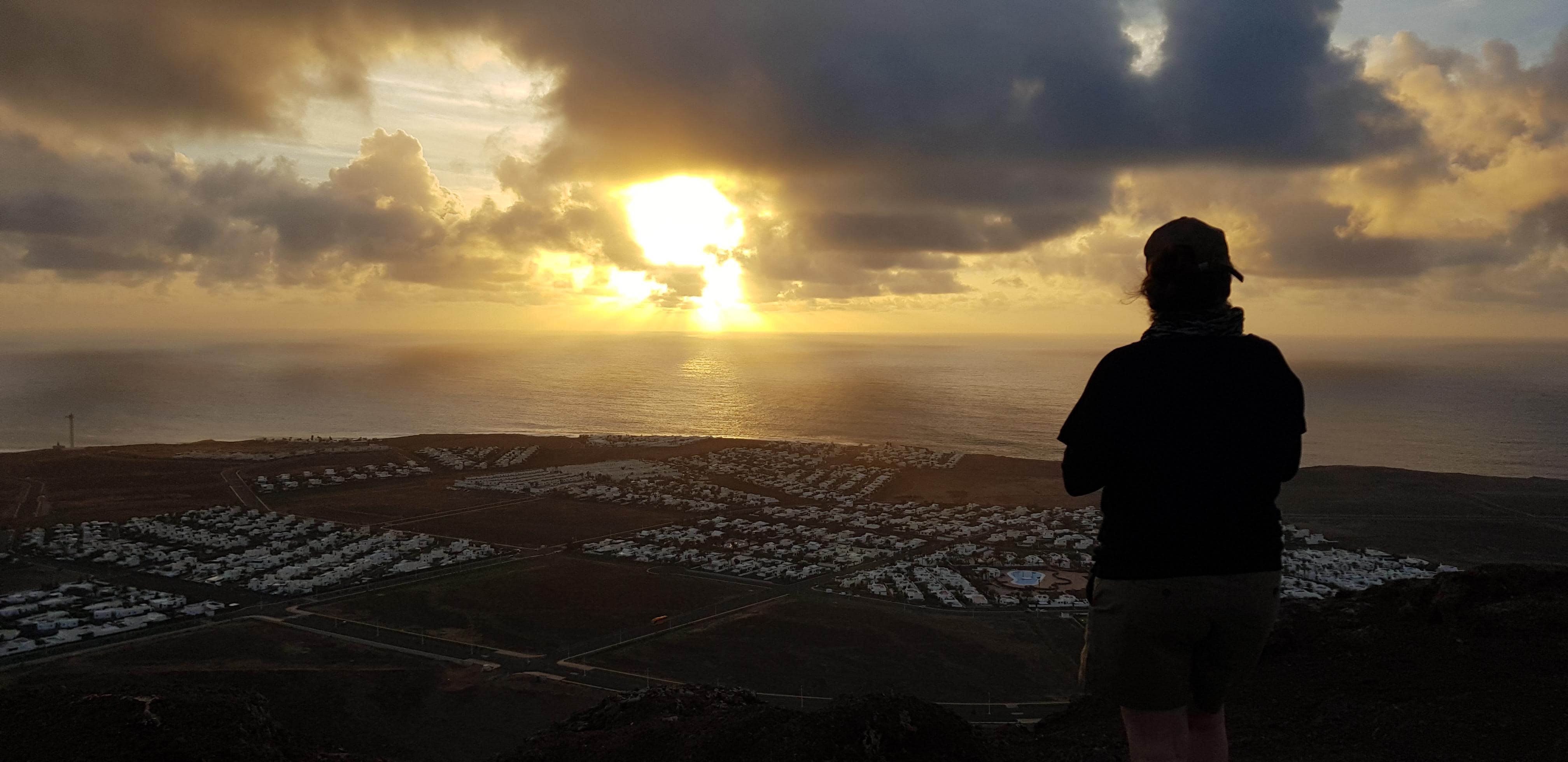 Sunset from summit Montana Roja