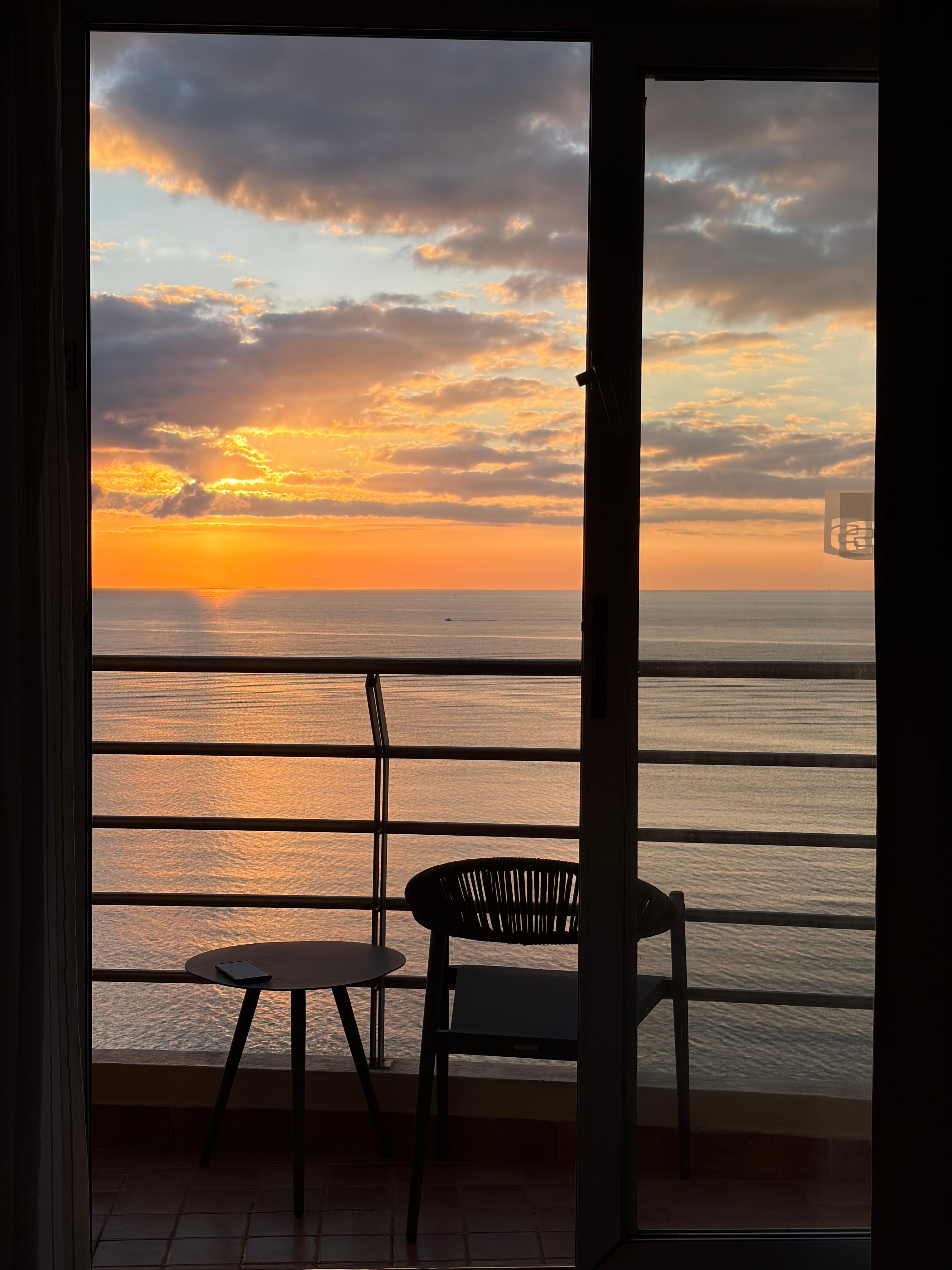 View from our bed in the morning