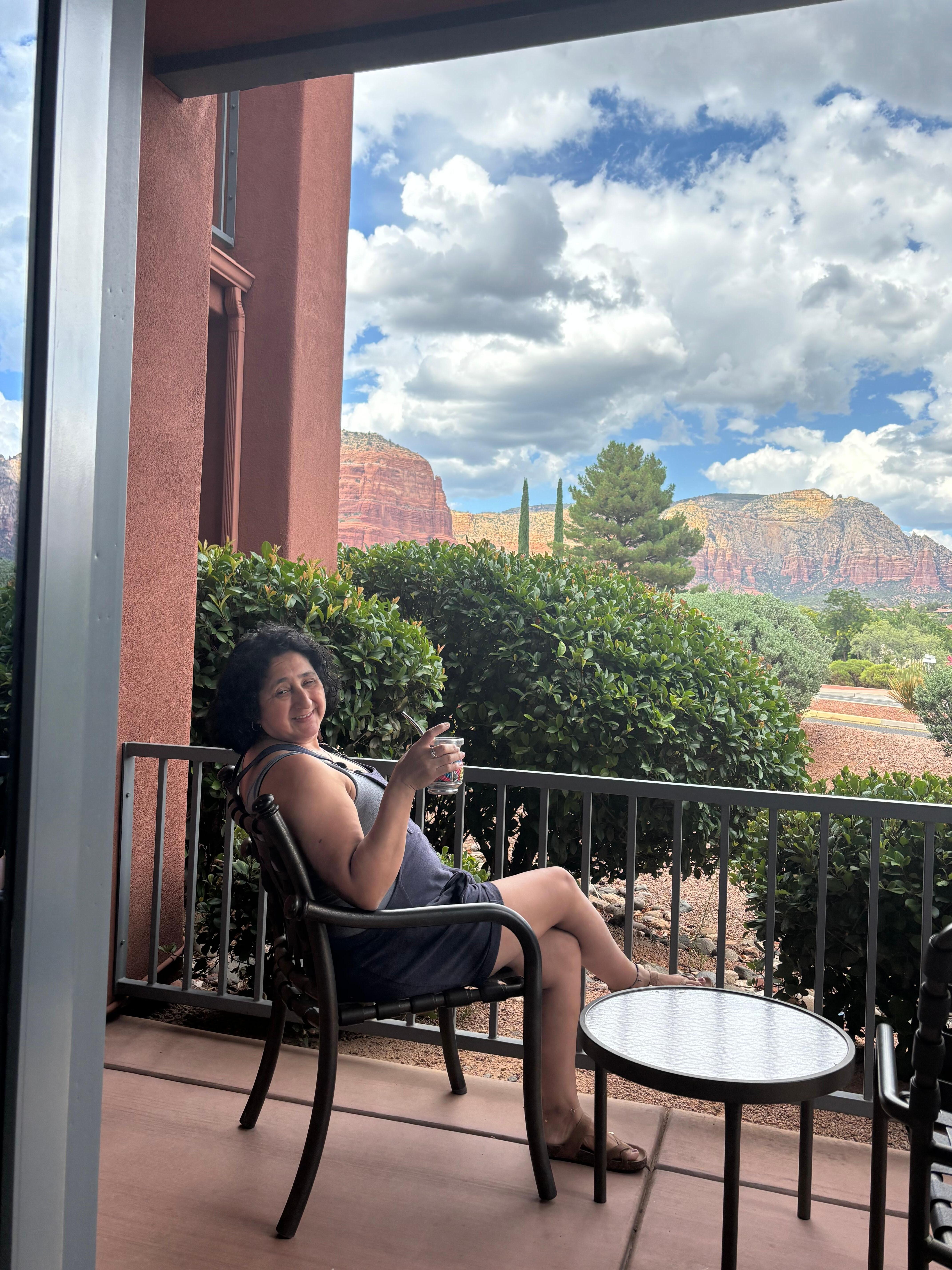 From the balcony