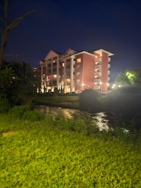 From the walking path near river at night..beautiful!