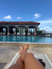 Only decent view by the pool