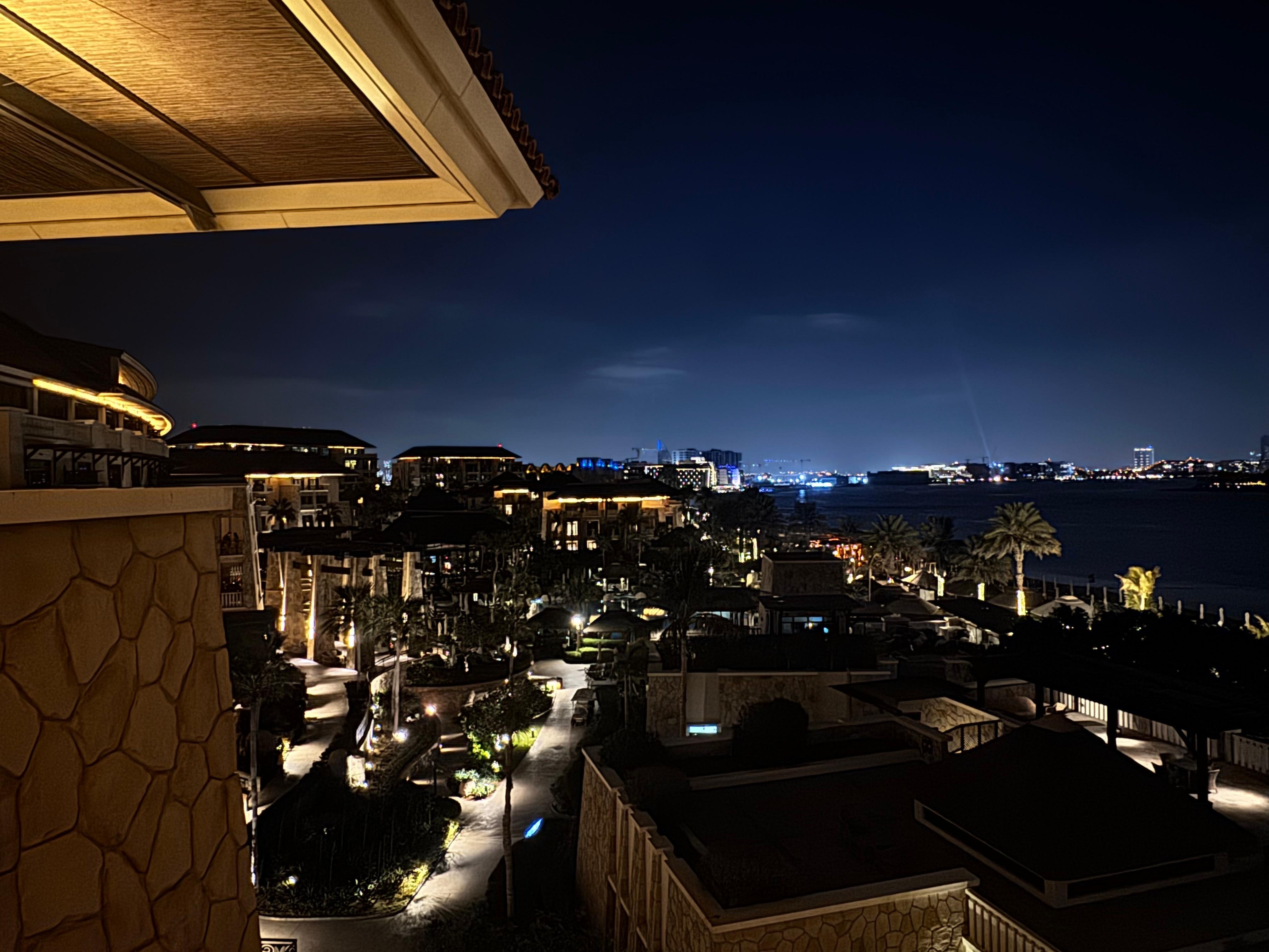 Night time balcony views 