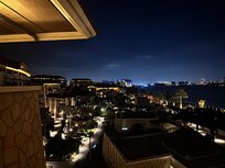 Night time balcony views