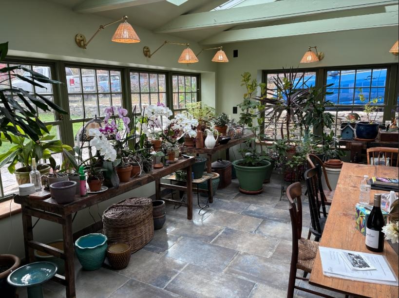 The conservatory is light, airy, and beautiful.