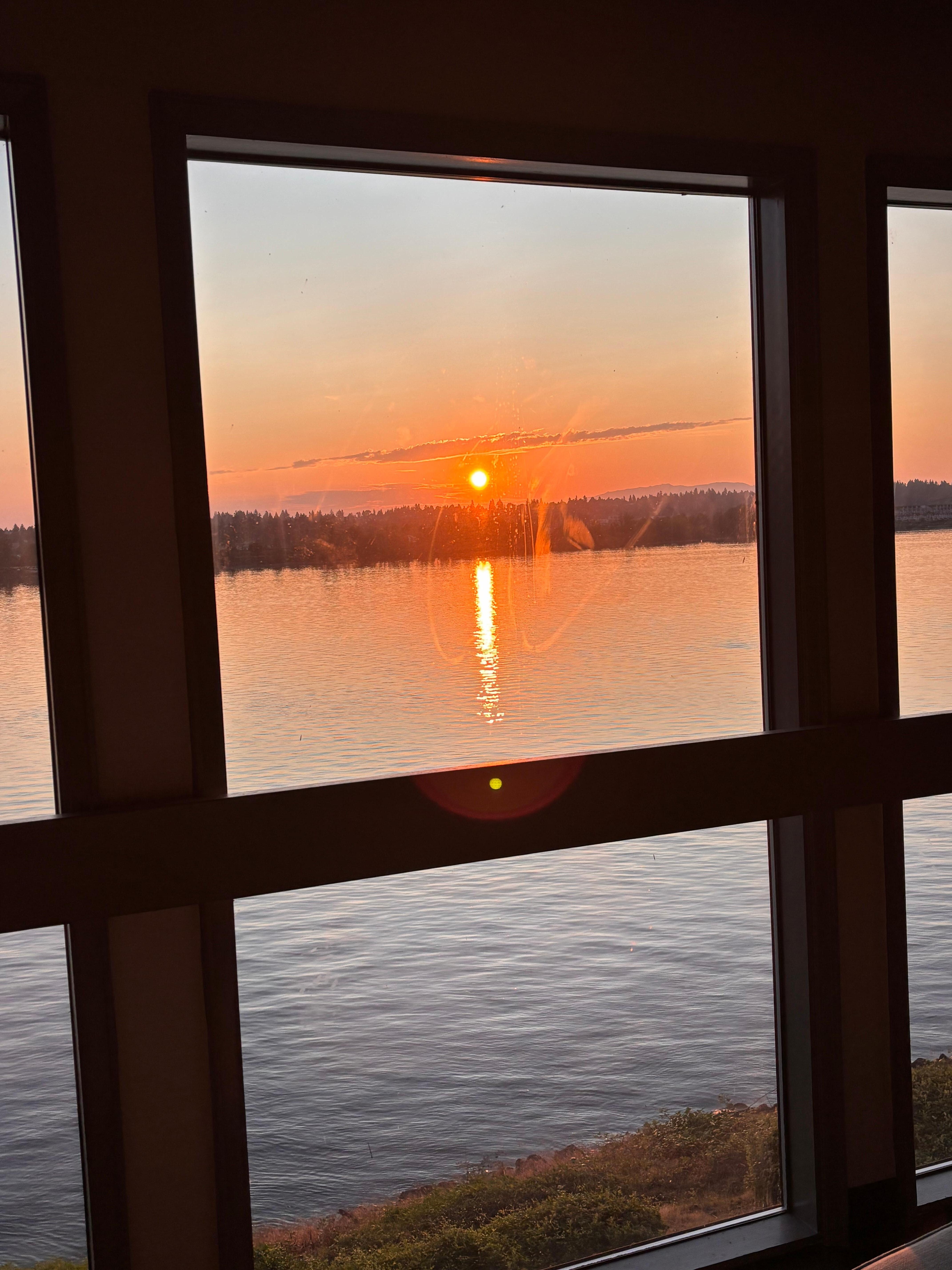 View out the room sunrise 