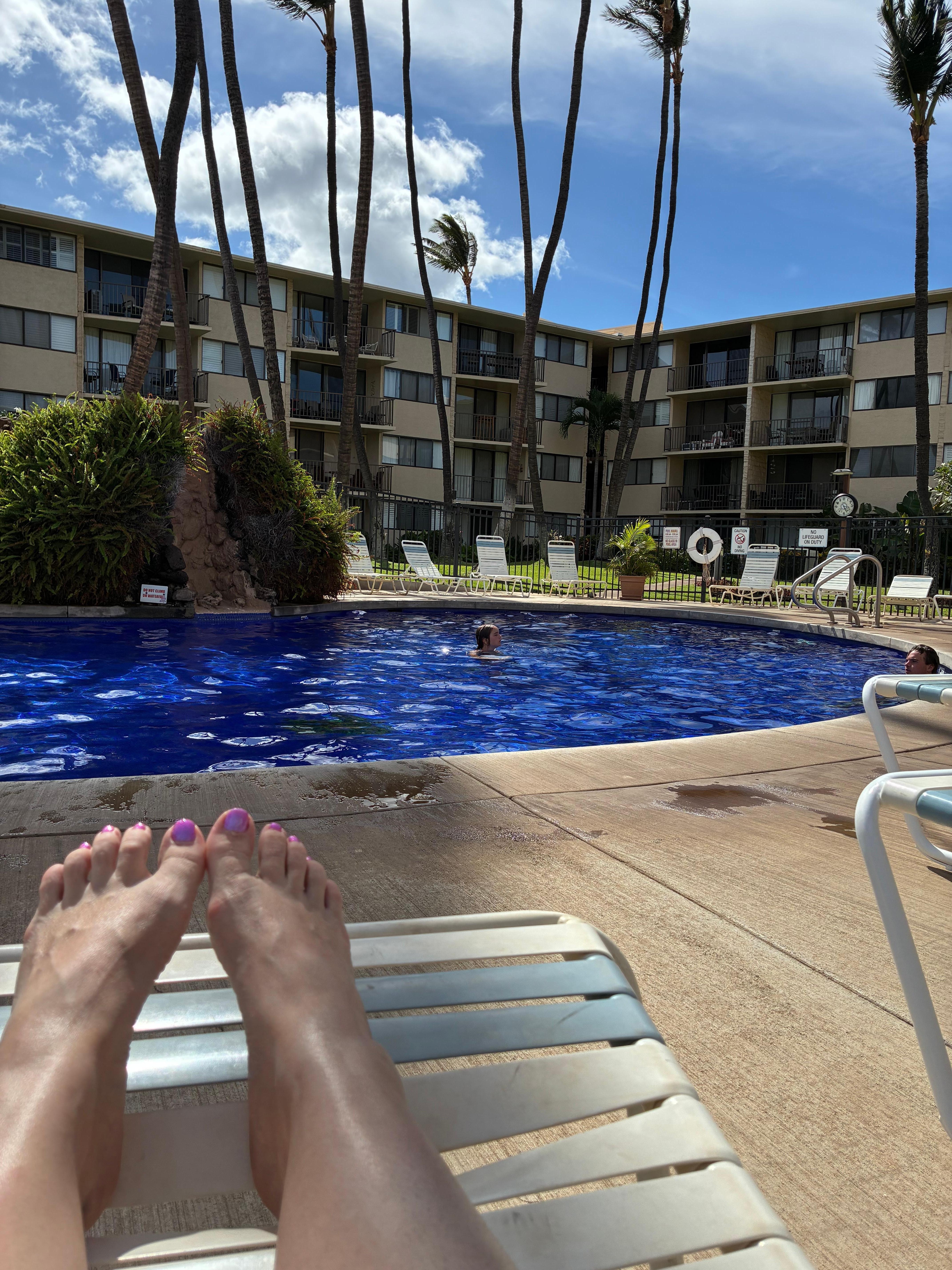 The pool when we needed a break from the ocean. 