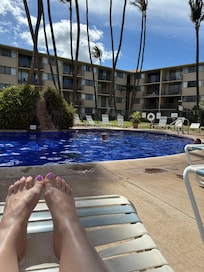 The pool when we needed a break from the ocean.