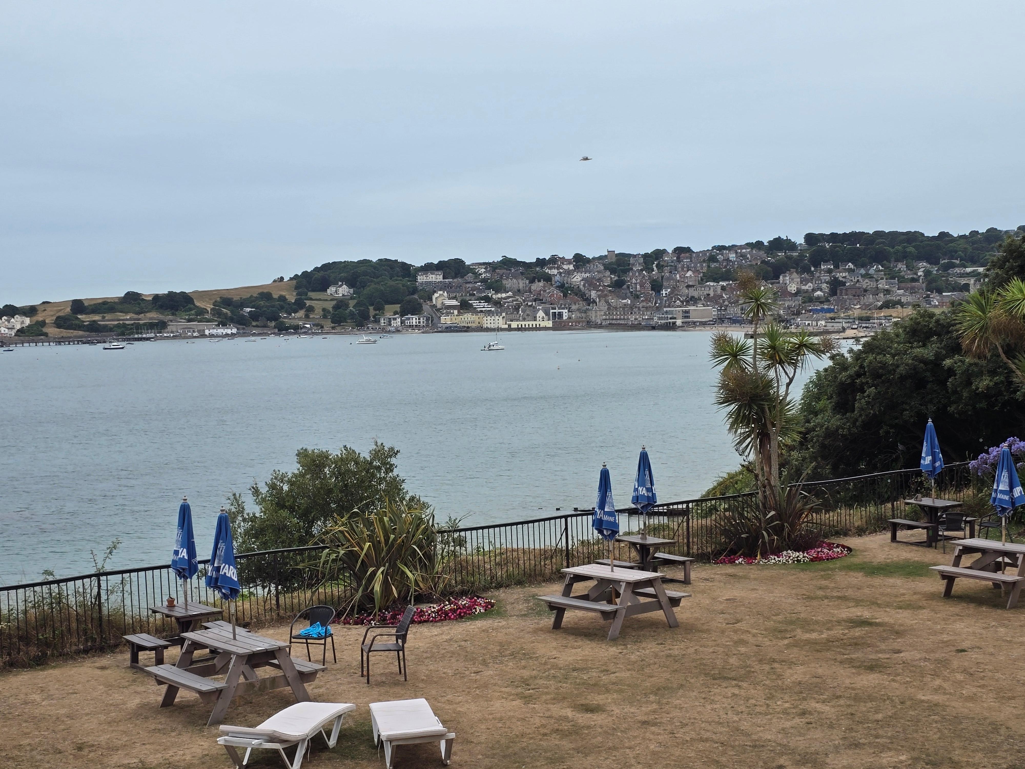 View from the bar/cafe area, across the bay.