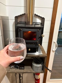 This tiny wood stove truly warmed my heart