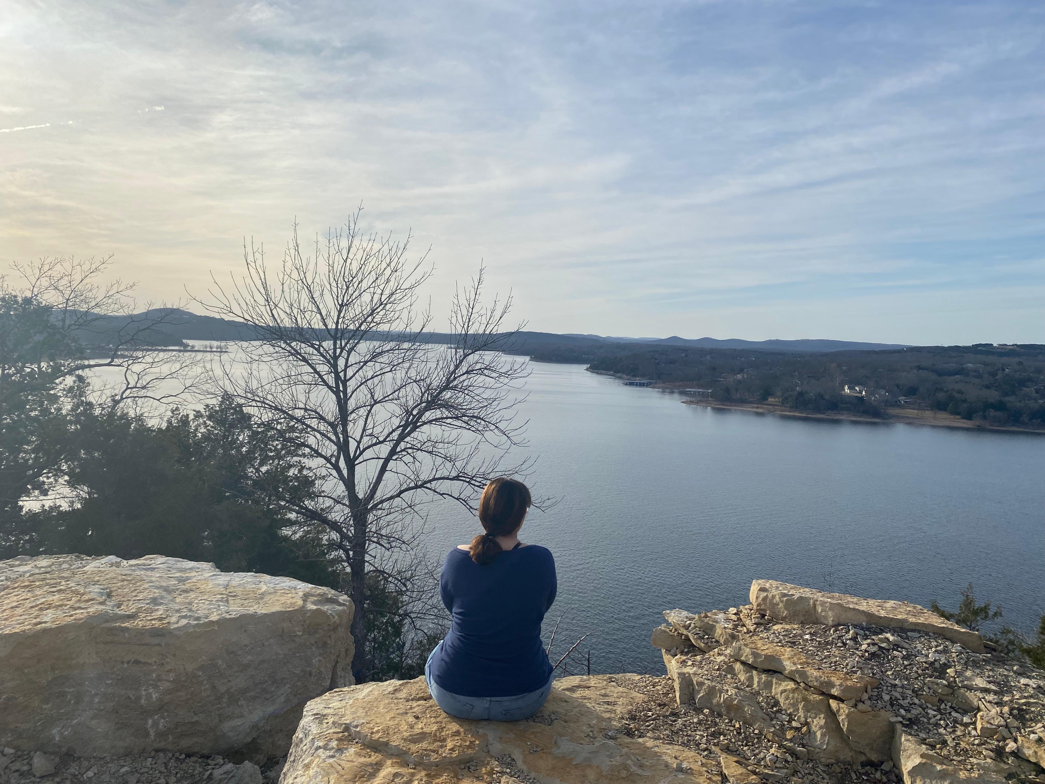 A short hike away on property we were able to take family photos with breath-taking scenery even in winter!