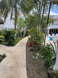 Walkway from beach area towards Casa Cielo