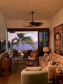 Living room and patio