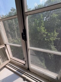 Vue sur la cour depuis la chambre