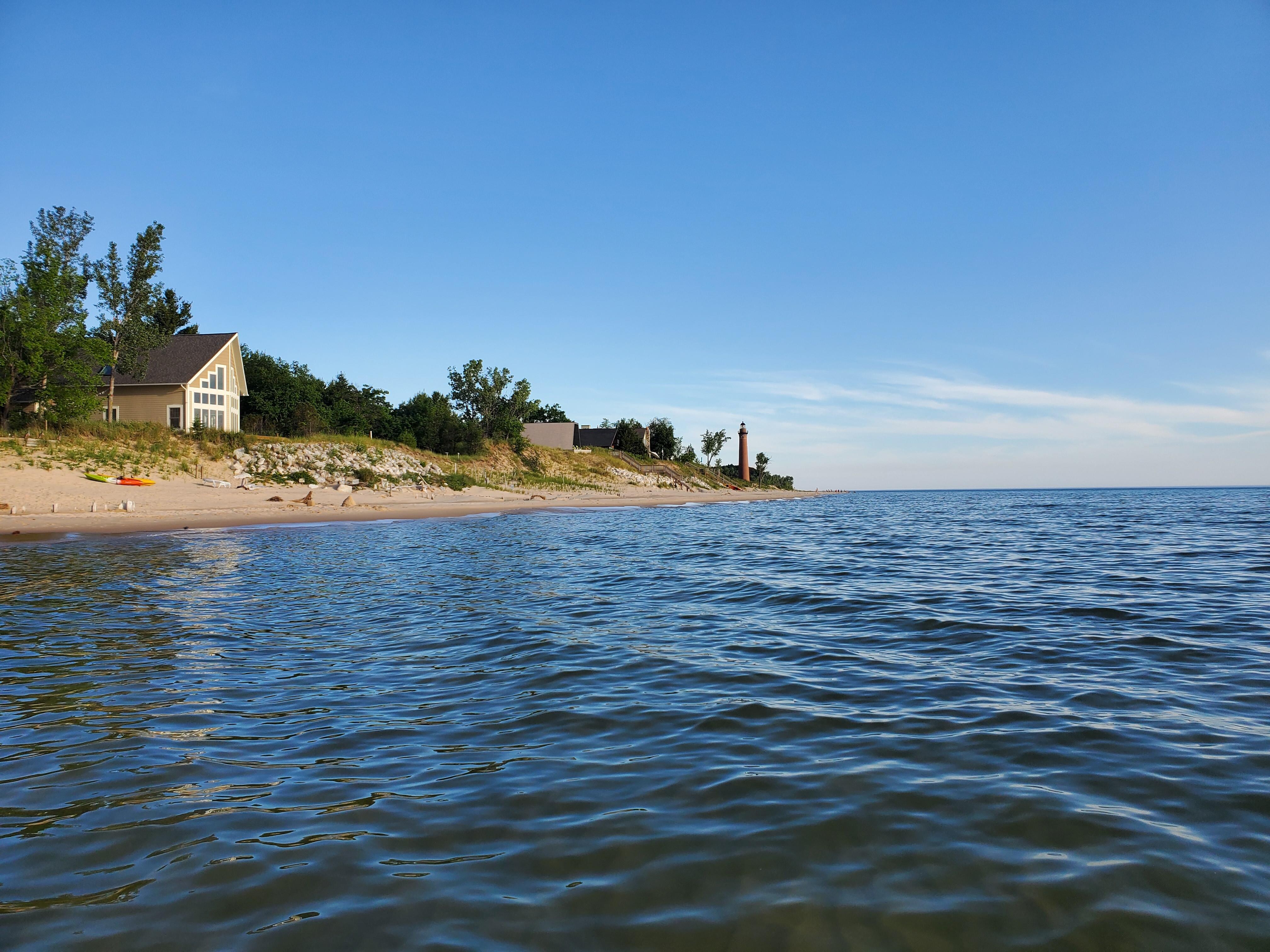 You can see the Lighthouse from the beach