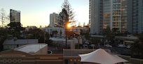 Sunset behind Griffith St
