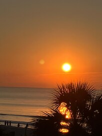 Sunrise view from our balcony.