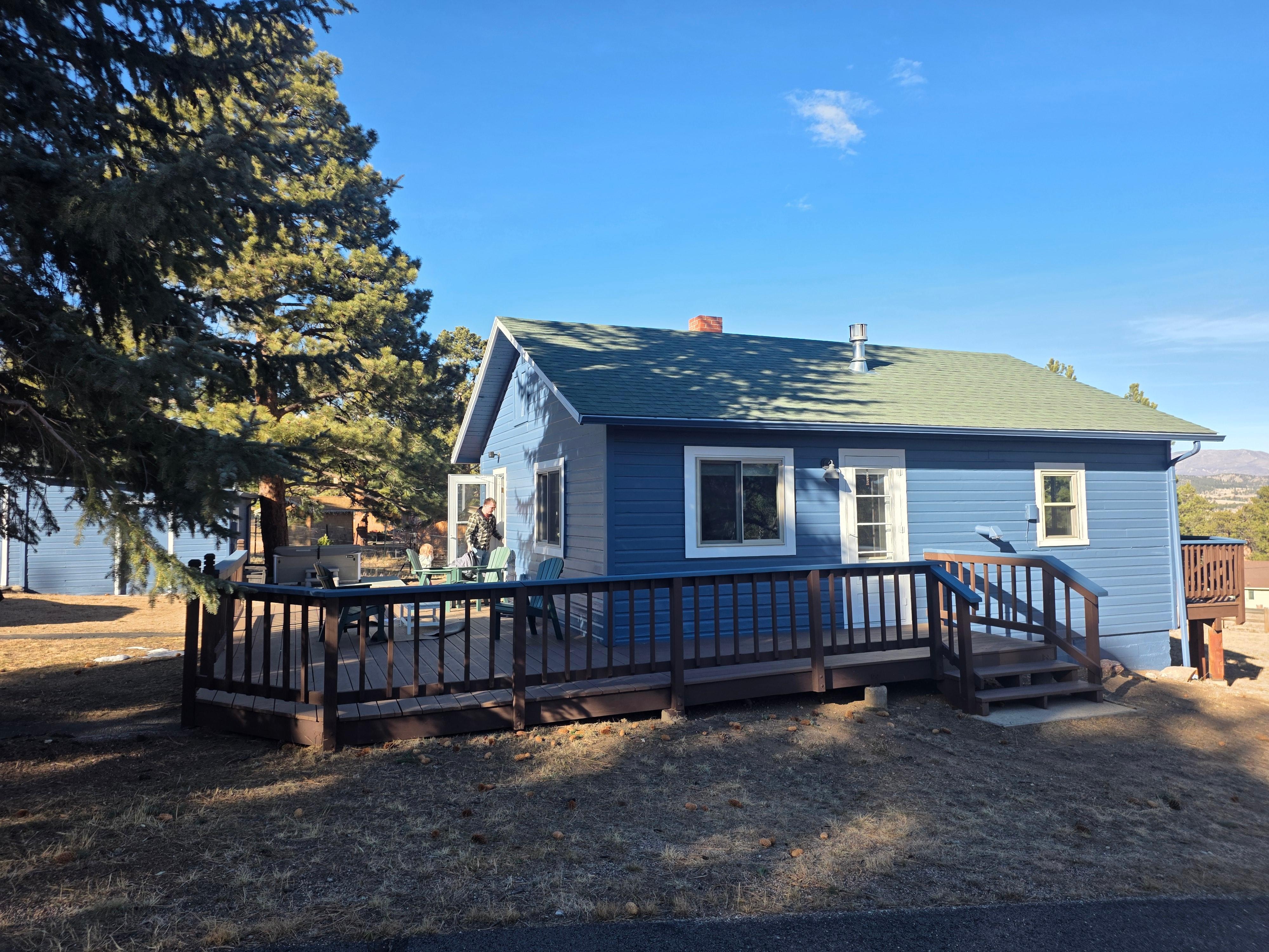 Our stay hot tub is closer than it appears