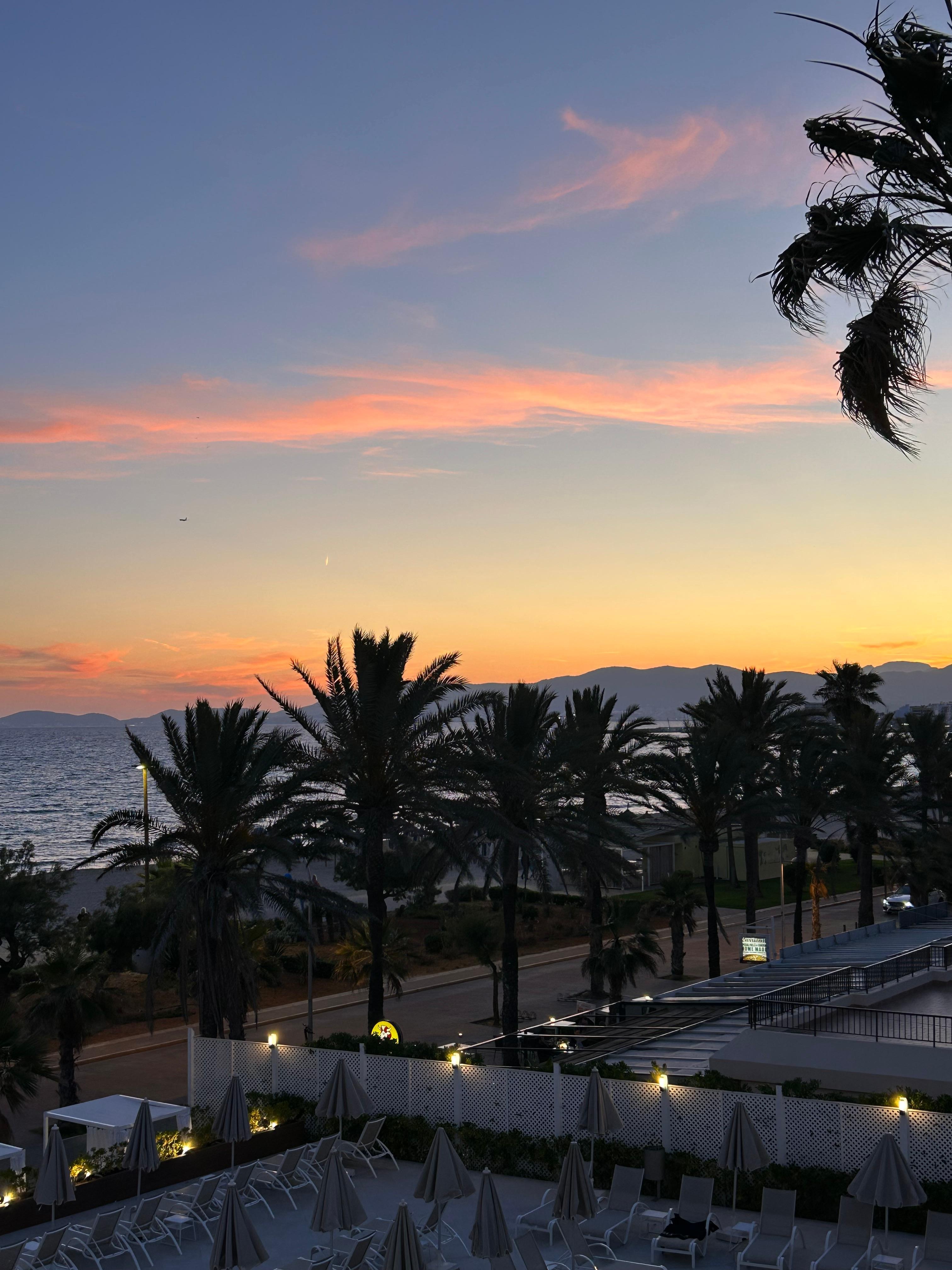Sunset over the beach