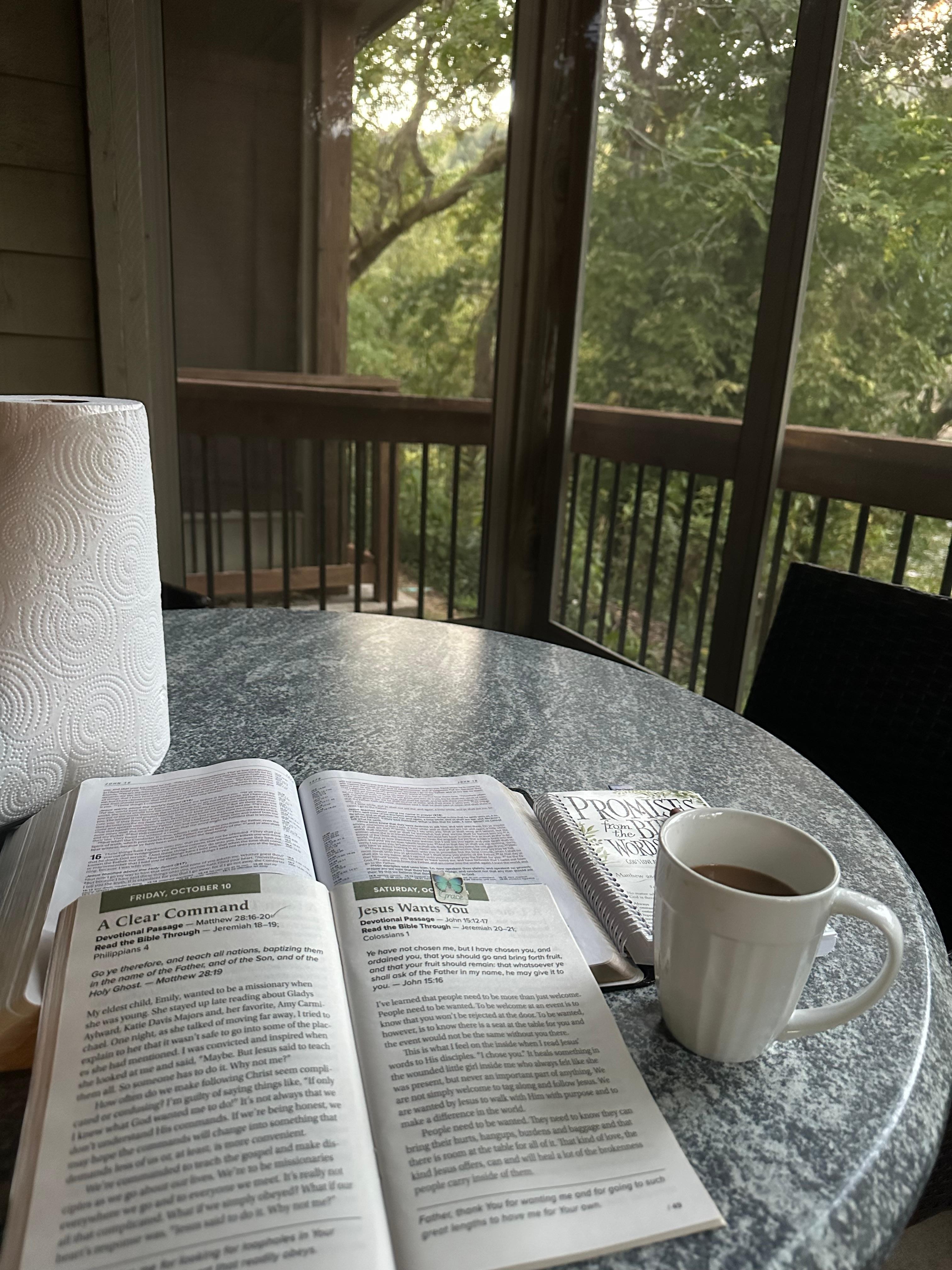 Morning time spent with Jesus and coffee