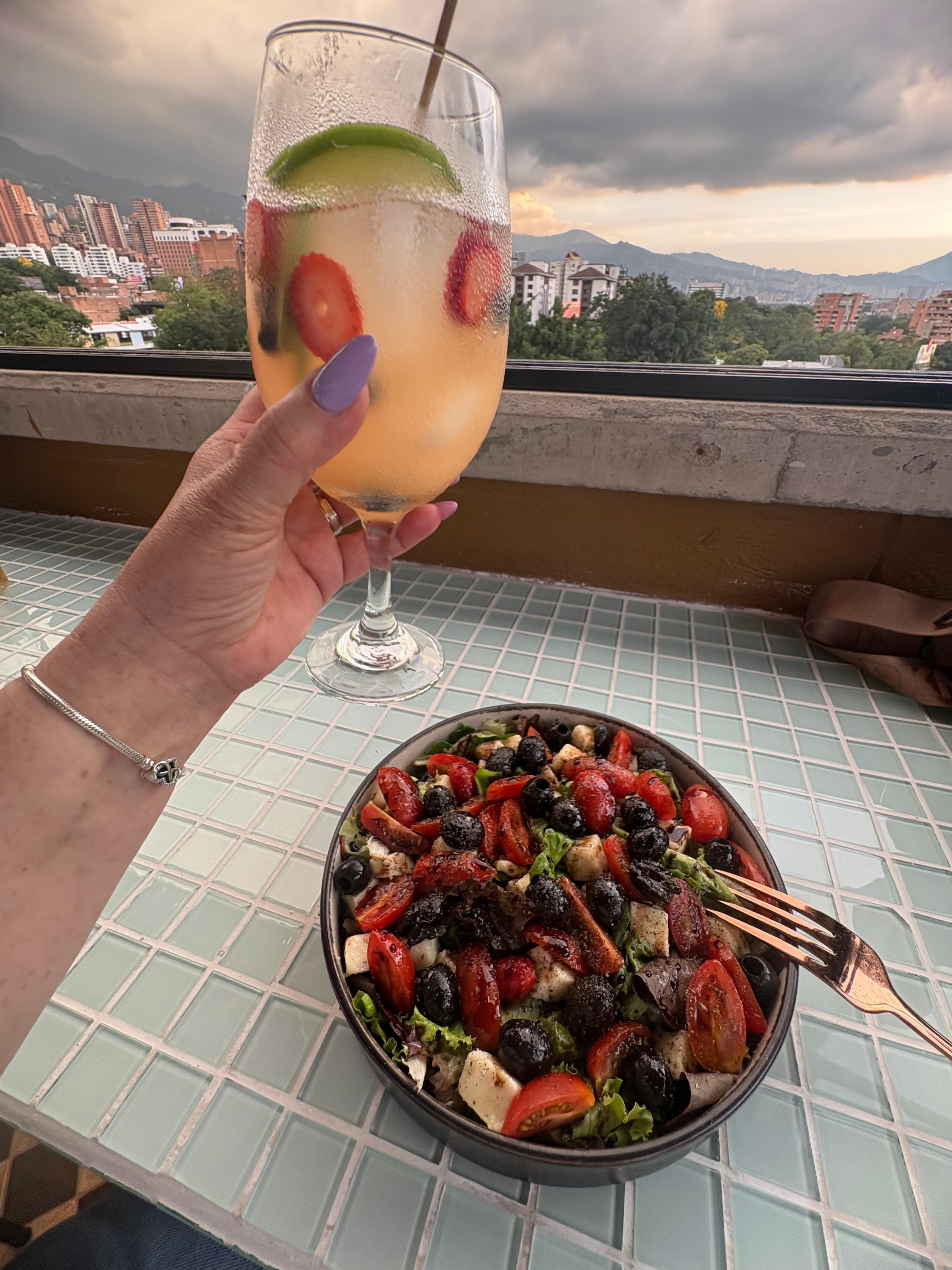 View and great food love it rooftop at Wellcomm  hotel 