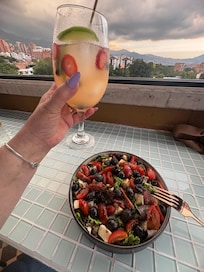 View and great food love it rooftop at Wellcomm hotel