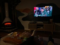 Saturday night football after a great day of hiking and diner at Lot 12