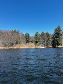Our view from the paddle boat looking back to the cabin