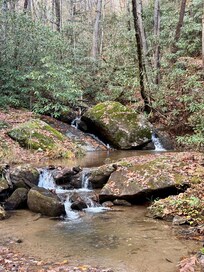 On one of the many trails in the community.