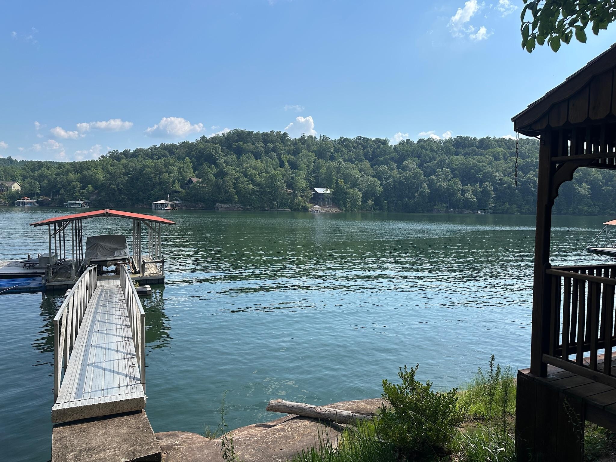 View walking to the dock