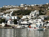 Downtown Mykonos Town waterfront just 10 minute walk from hotel.