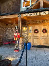 A poorly centered shot of their front door.