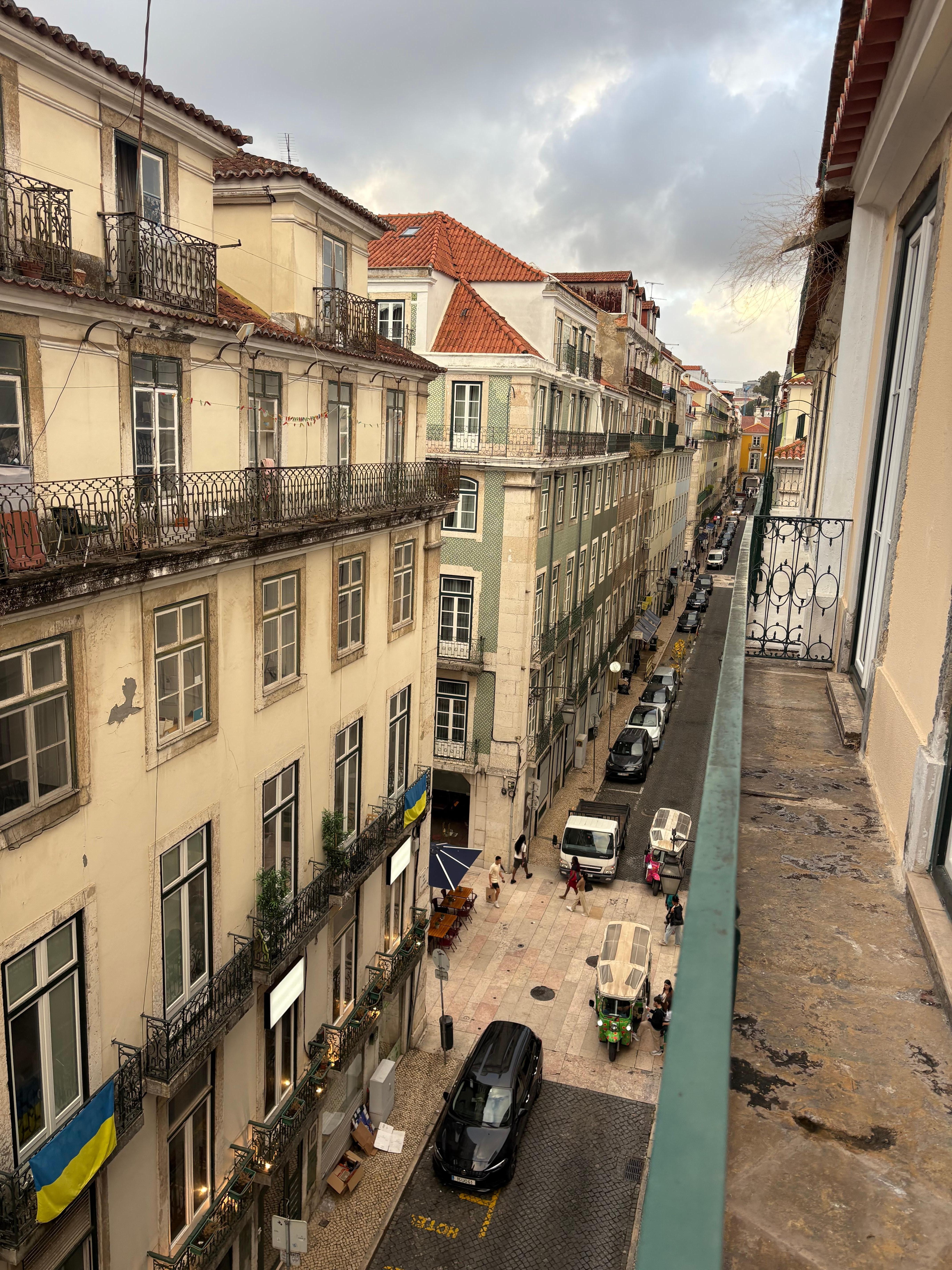 Street outside the hotel leading to the main plaza