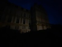 We arrived after dark. The entire building was dark and looked like an abandoned building