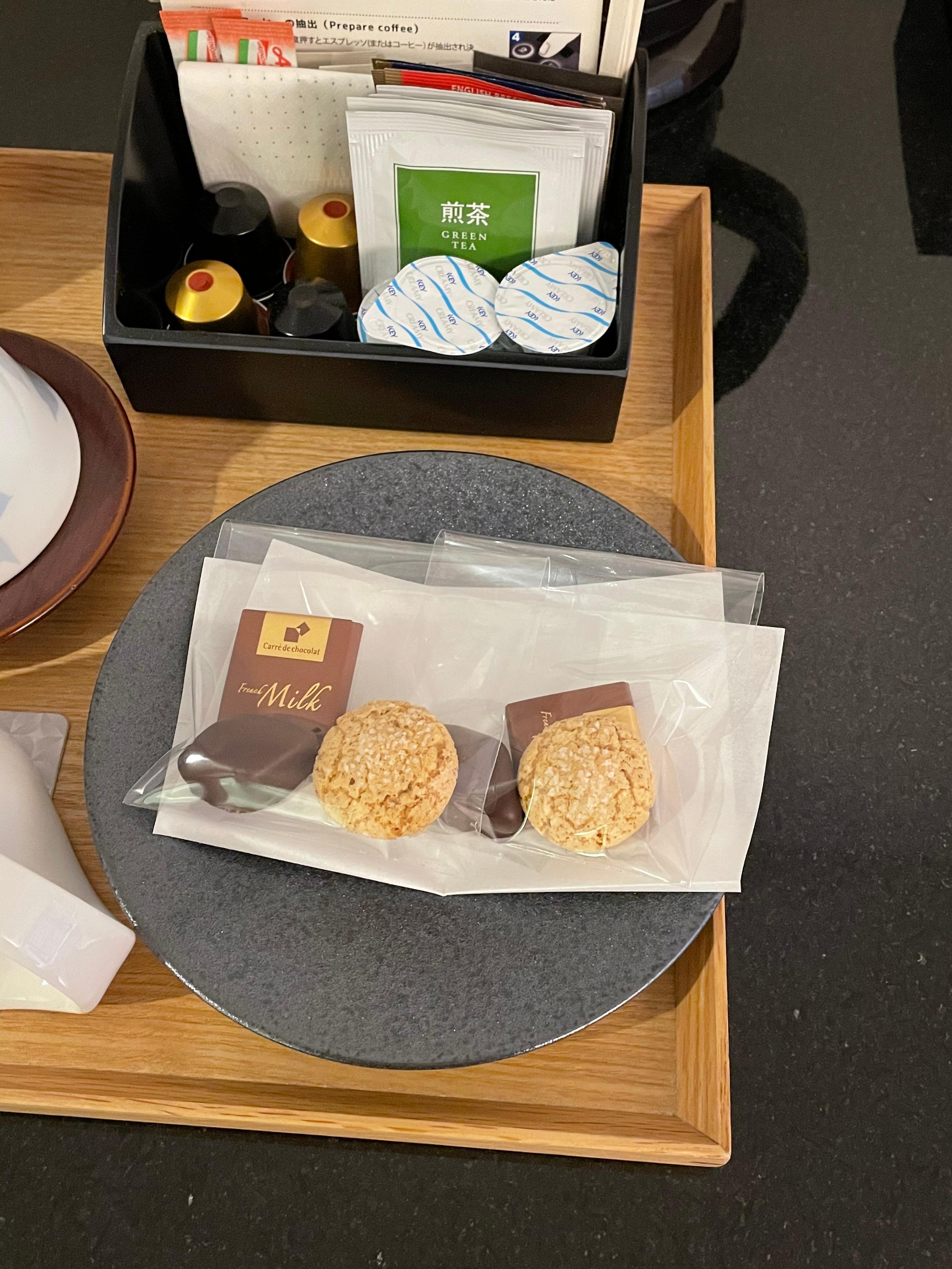お部屋に用意されていたウェルカムスイーツ