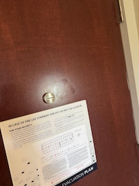 Oily face print on the peep hole