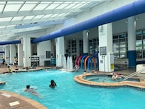 Water park. In the far right corner of this picture is where the bar is. You can get a menu from the third floor restaurant too.