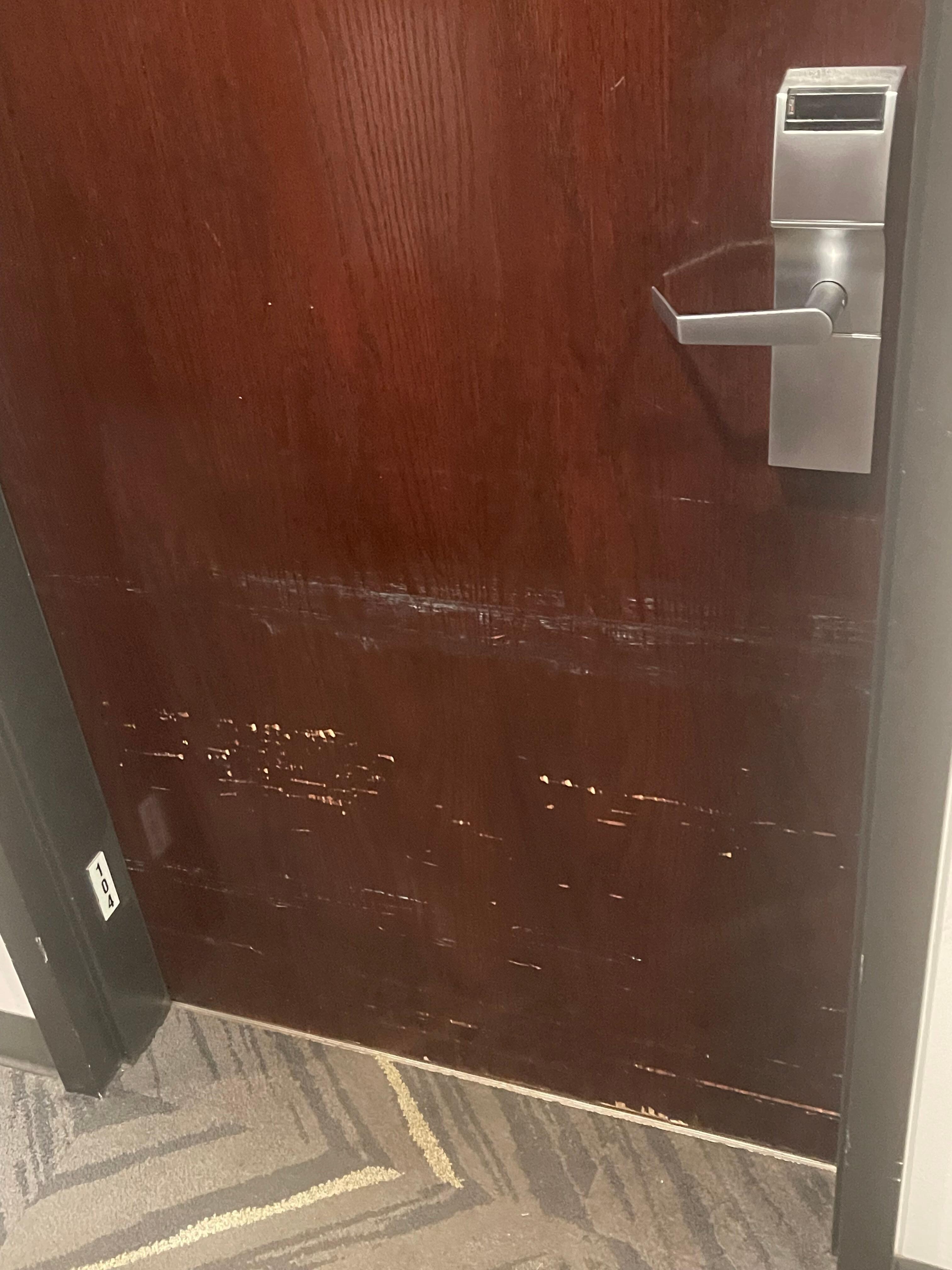 Front door to room