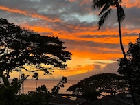 Sunset from the upstairs deck.