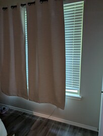 Master bedroom - needs bigger curtain