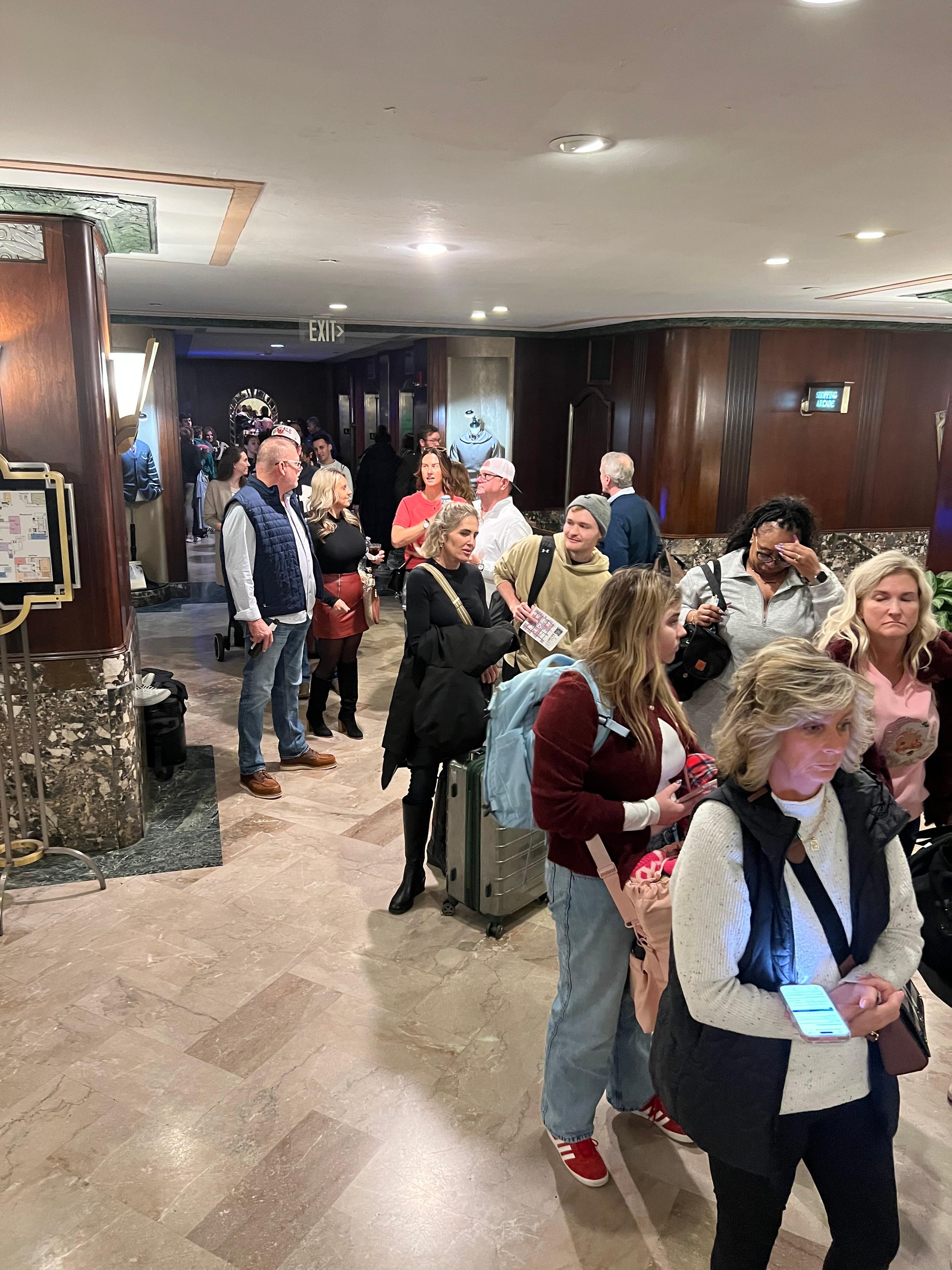 Check in line past the elevators? 1-2 staff on hand. Very slow and understaffed. 