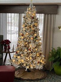 Lobby during Christmas season