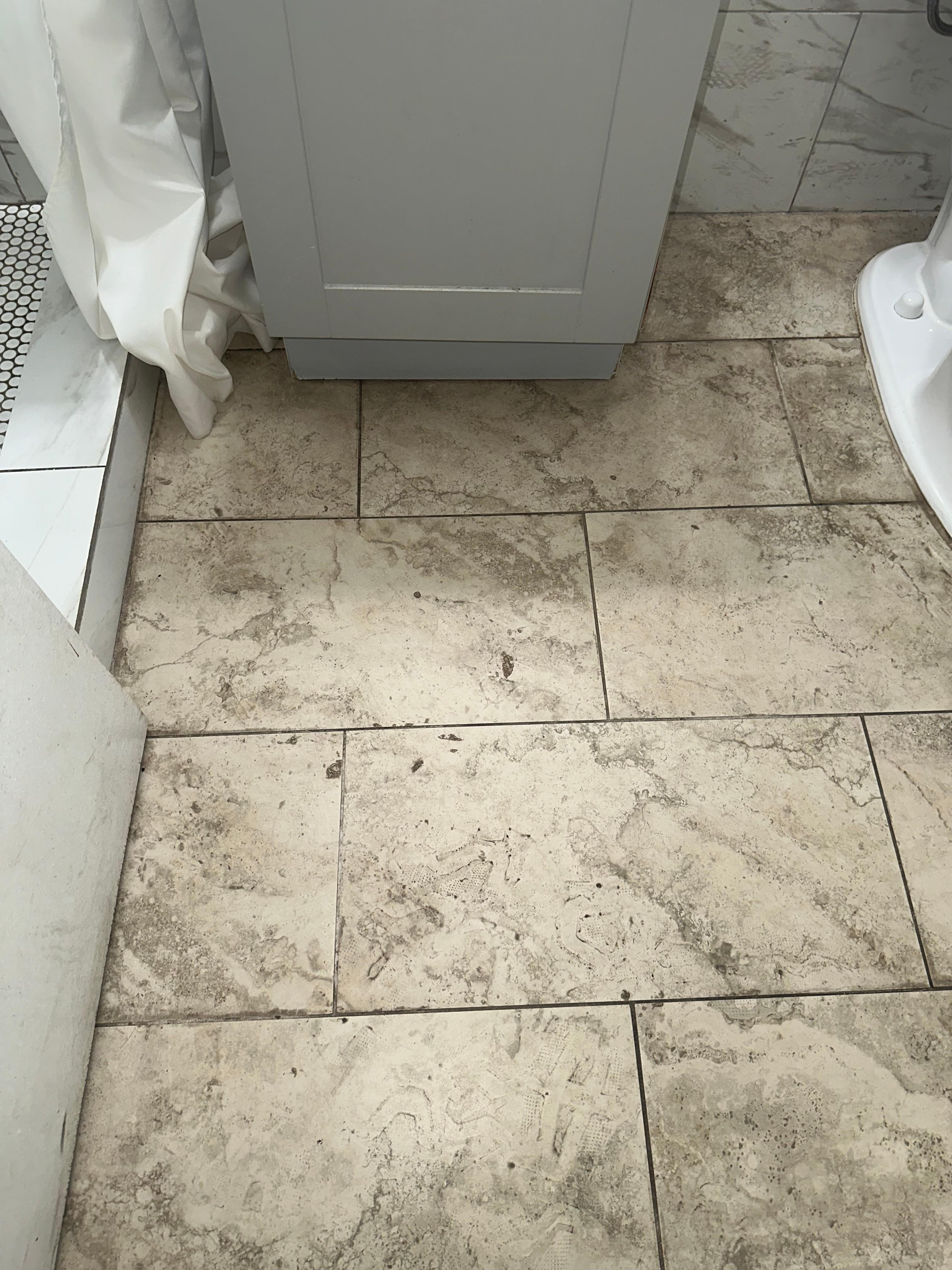 Bathroom floor super dirty