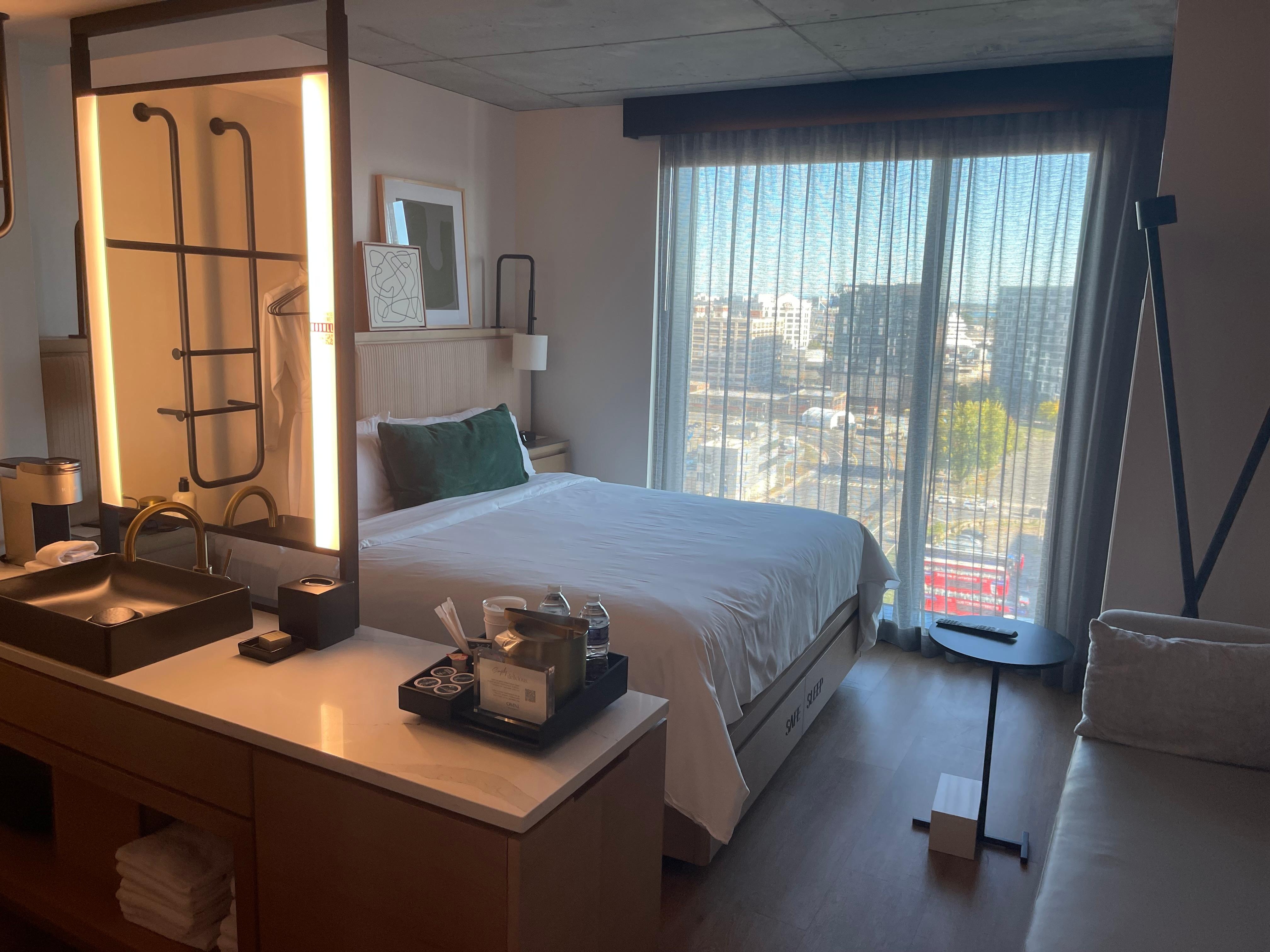 Partial view of the Seaport and room. Interesting layout but practical, yet pricy for what you get. 