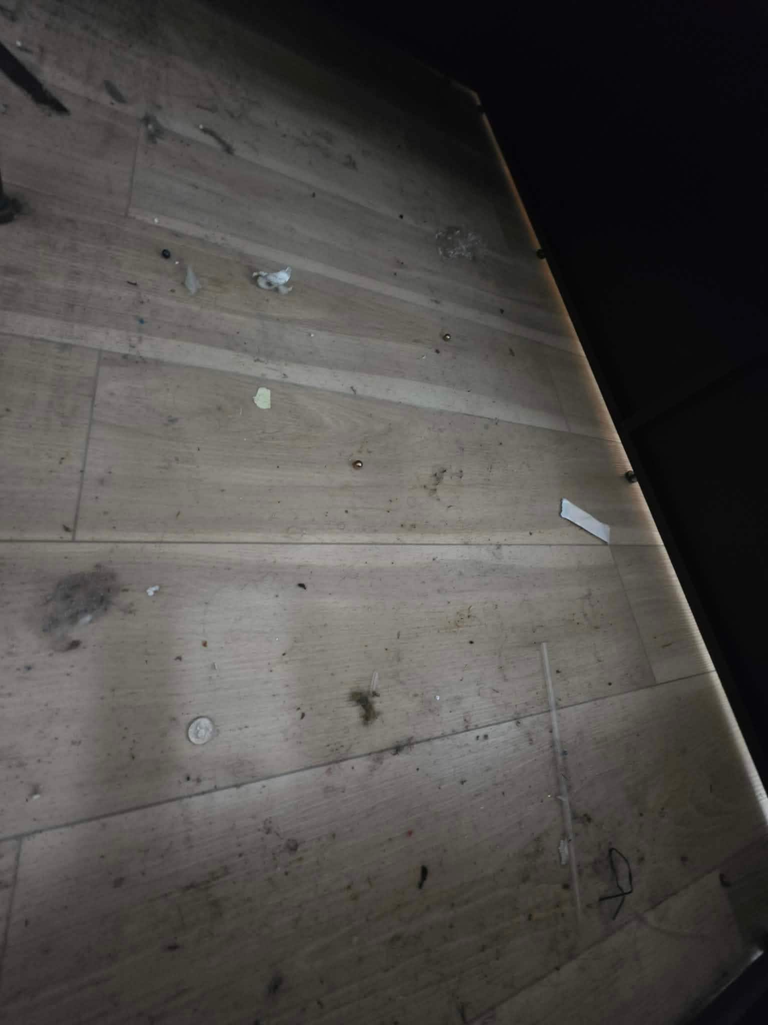 Dirt on floor