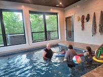 Husband and I in the pool.