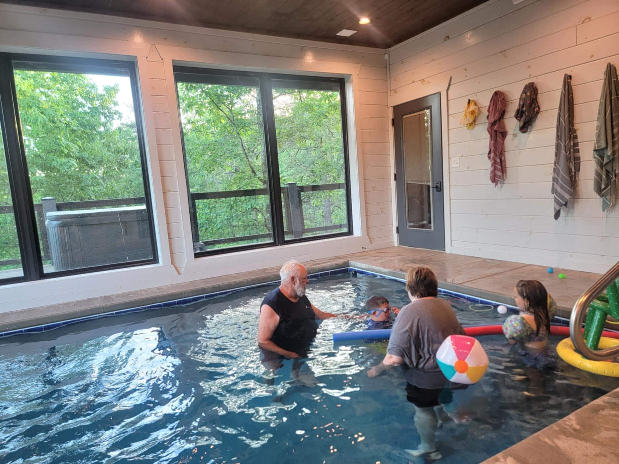 Husband and I in the pool.