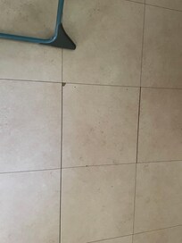 chipped kitchen flooring